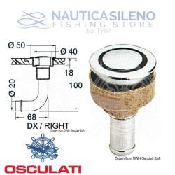 Sfiato carburante in ottone cromato a filo