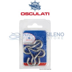 Gancio in acciaio inox ricurvo a vite