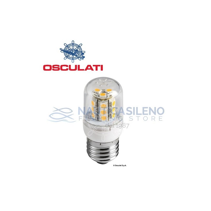 Lampadina a LED SMD zoccolo E14/E27 con copertura vetro dei LED