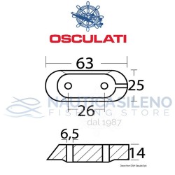 Anodo cavalletto per Yamaha 4/70 HP 4 tempi